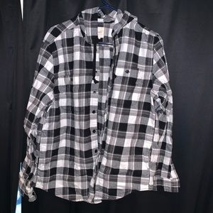 Men’s American Eagle flannel with hood